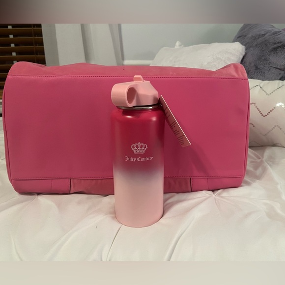 Juicy Couture HERITAGE ROSIE WEEKENDER Pink with Ombre Tumbler NWT - Picture 8 of 11